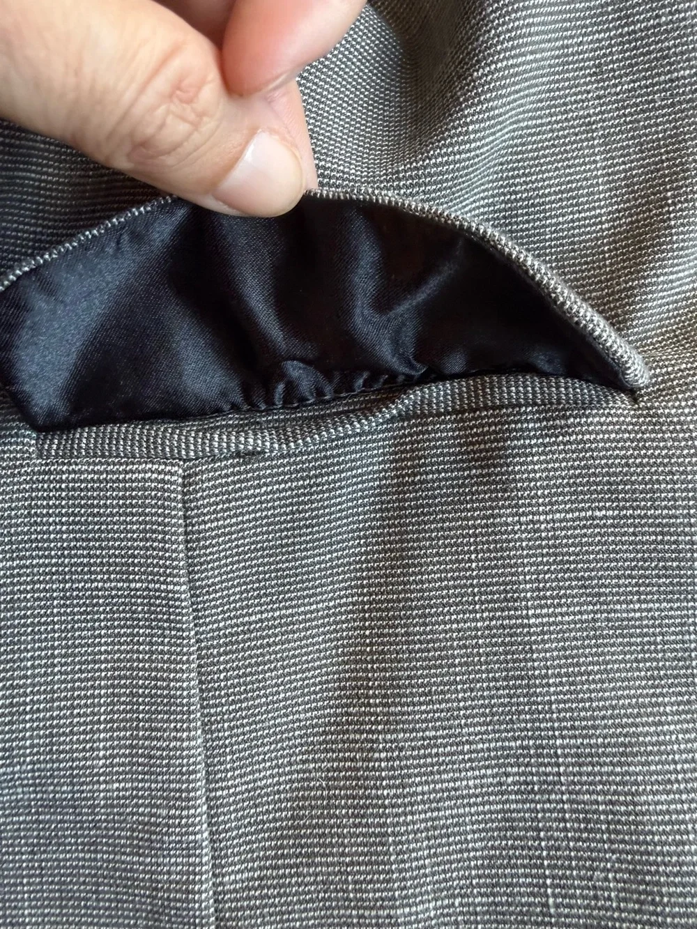 Maurices Gray Pinstripe Button Front Vest - M